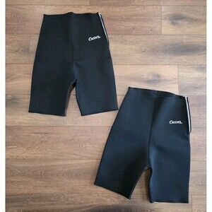 Curves Trimming Shorts Womens Medium 2 pc Black Neoprene Compression Shapewear